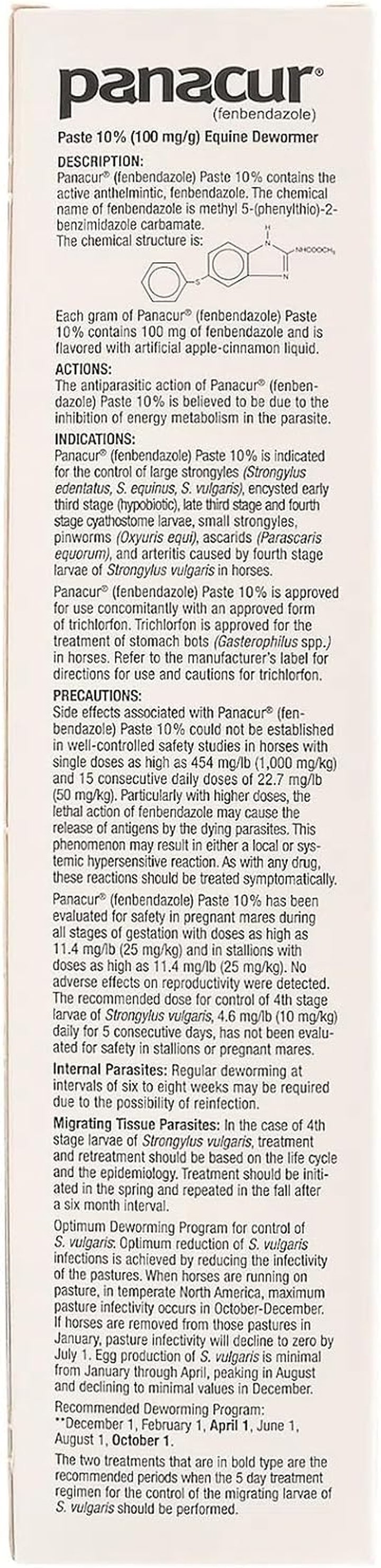 (3 Pack) Dewormer Horse Paste 10%, 100Mg Each