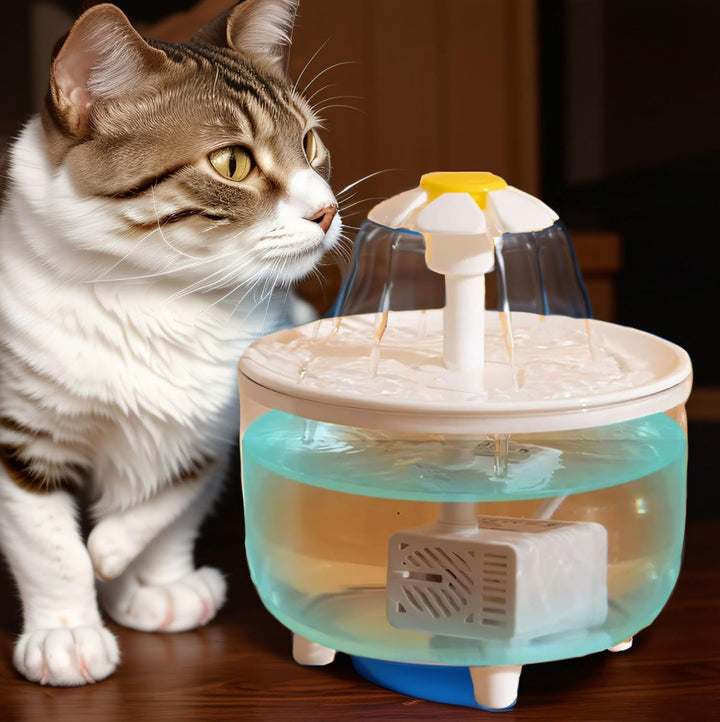 Large Bird Bath for Cage Parakeet Indoor, Parrot Bird Shower Budgie Bath with Pump Recirculating Filtration, Automatic Bird Water Dispenser, Cat Drinking Fountain for Pet (Clear)