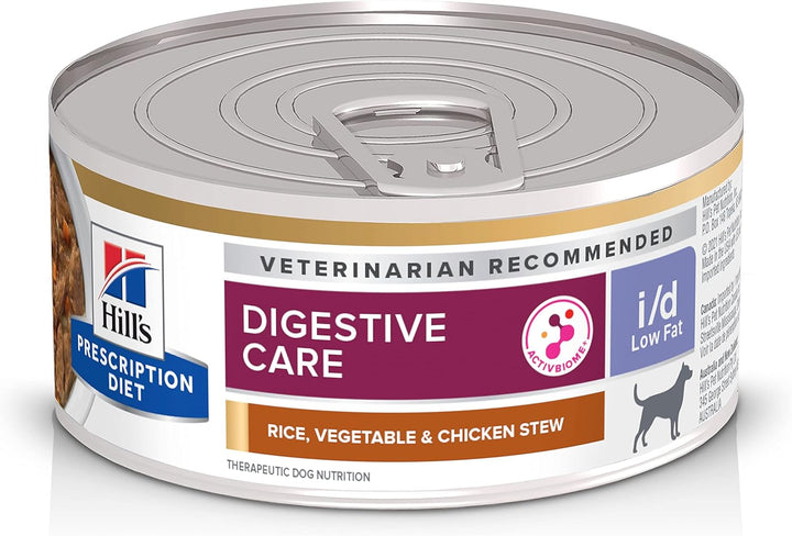 I/D Low Fat Digestive Care Rice, Vegetable & Chicken Stew Wet Dog Food, Veterinary Diet, 12.5 Oz. Cans, 12-Pack