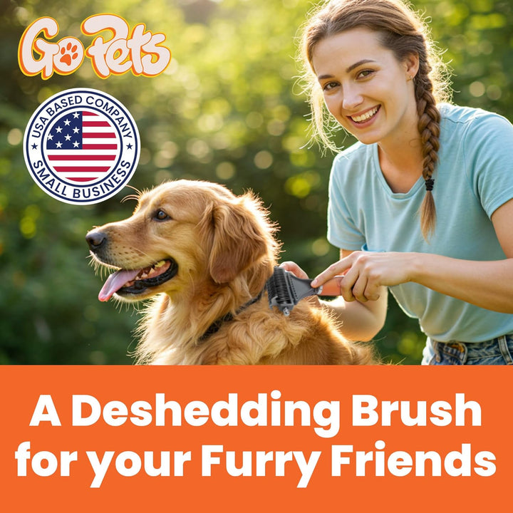 Double-Sided Dematting Tool & Deshedding Brush for Dogs & Cats, Undercoat Rake for Shedding, Mat Remover for Long Haired Pets, Dog Comb for Grooming Coats, Cat Hair Detangler & Dematter