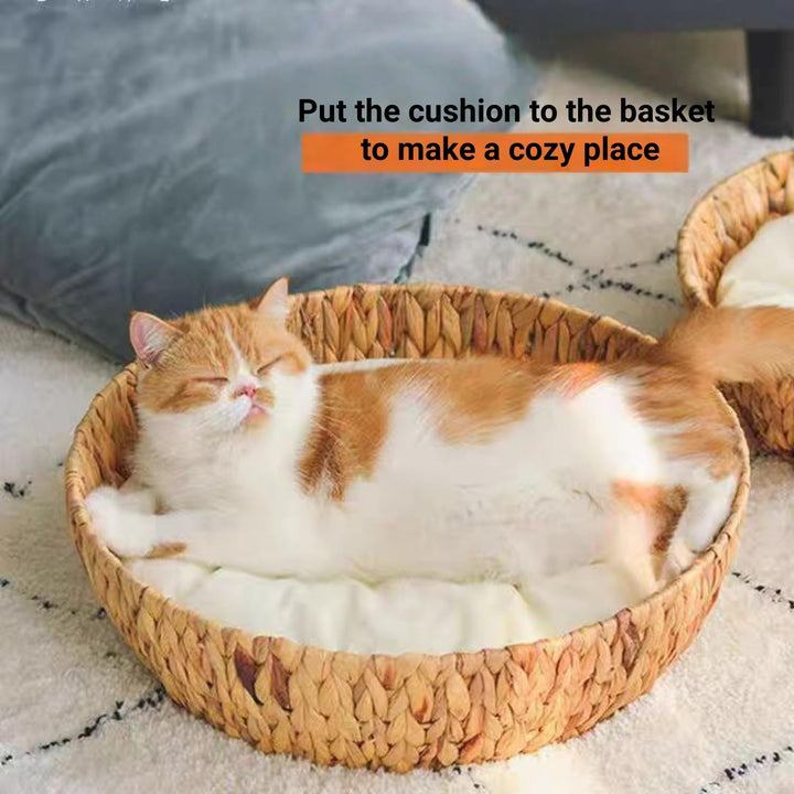 2-Pack 15“ round Soft Cat Kneading Pillow Cushion Bed for Cat Small Dog House Perch Shelf, Pad Padding for Cage Kennel