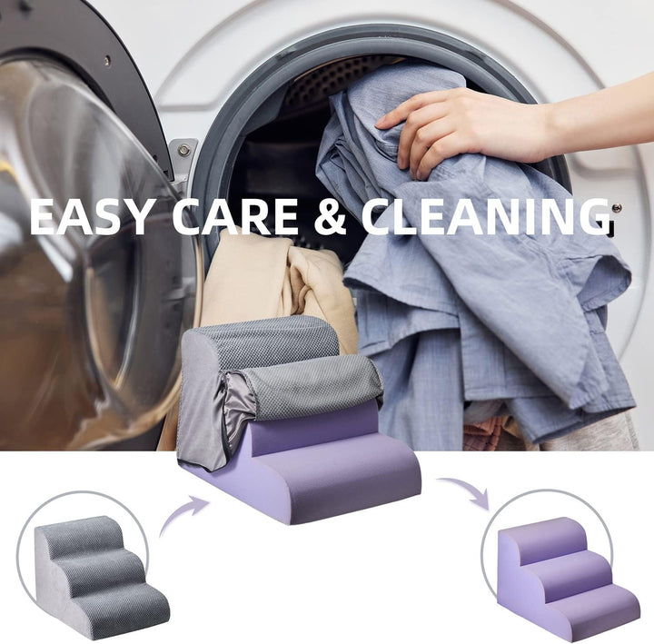 Dog Stairs for Small Dogs, 3-Step Dog Stairs for High Beds and Couch, Pet Steps for Small Dogs and Cats，Non-Slip Stable Indoor Dog Steps