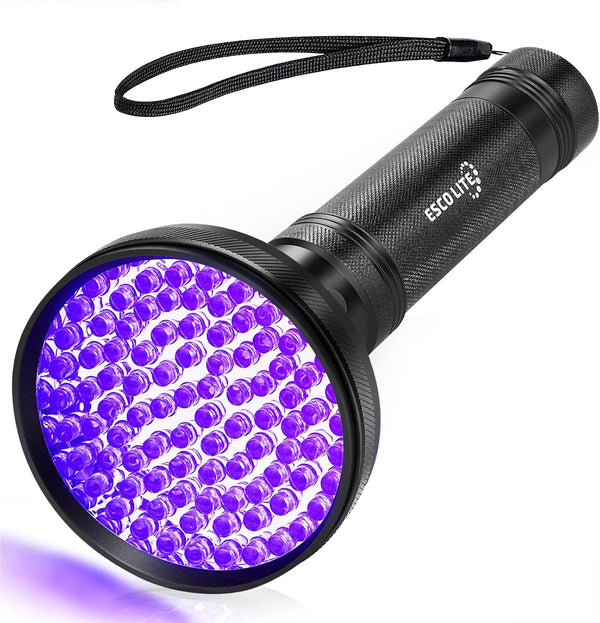UV Flashlight Black Light, 100 LED 395 Nm Ultraviolet Flashlights UV Blacklight Detector for Dog Urine, Pet Stains and Bed Bug, Matching with Pet Odor Eliminator