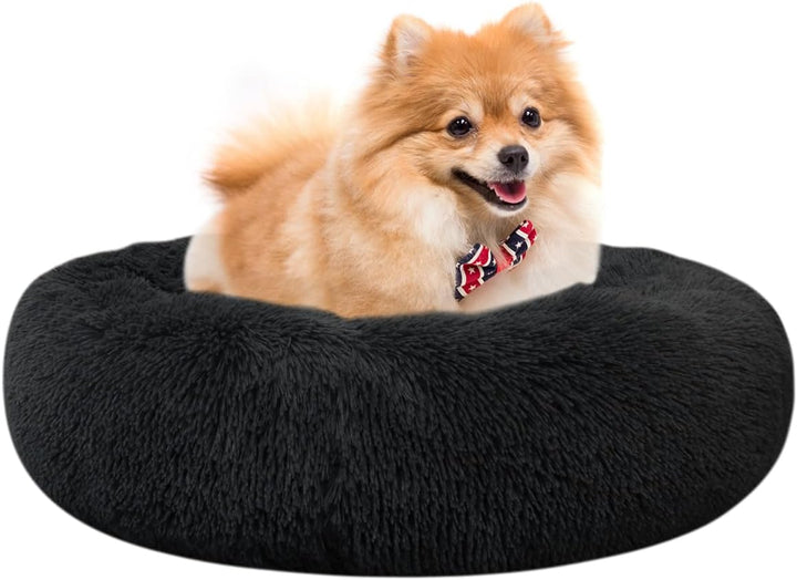 Dog Bed for Small Medium Large Dogs Cats, 20 Inch Calming Washable-Round Cozy Soft Pet Bed for Puppy and Kitten with Slip-Resistant Bottom