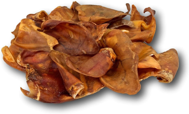 – 100 Pack, Pig Ears for Dogs, Whole, Full Uncut American Made, Single Ingredient, Thick, Large Dog Treat for Small, Medium or Large Breeds, Bulk Dog Chews (100 Pack)
