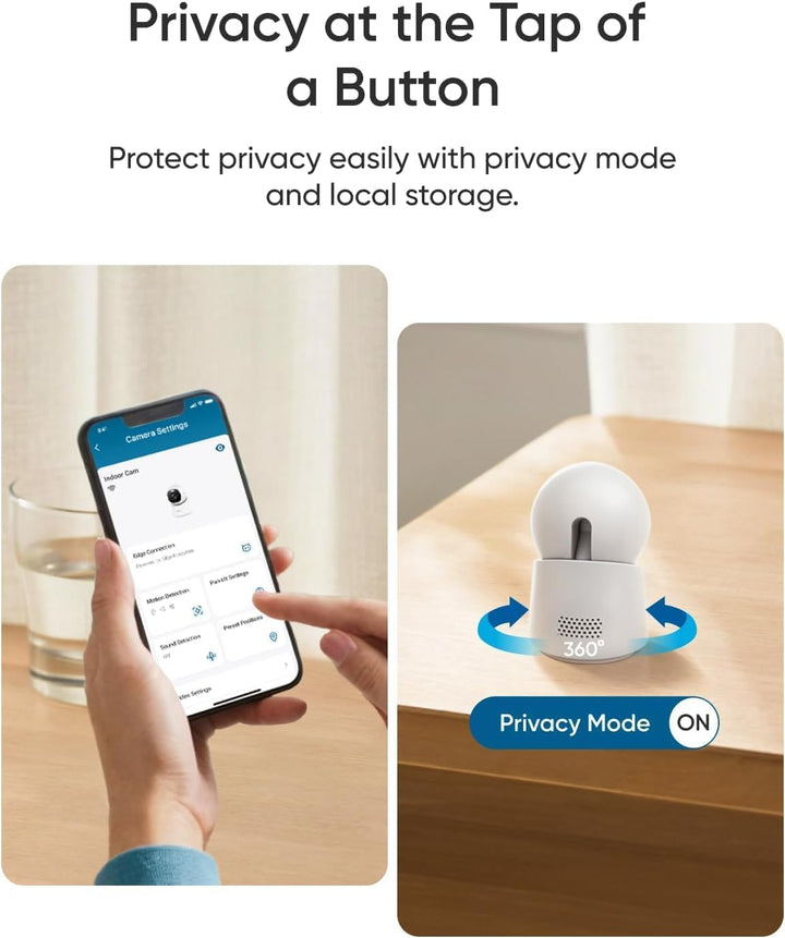 Eufy Indoor Cam E30, Latest Generation, 4K UHD Security Camera, Pet/Dog/Baby Camera with Phone App, Color Night Vision, Human/Pet Auto Tracking, 360 Pan-Tilt, Works with Homekit