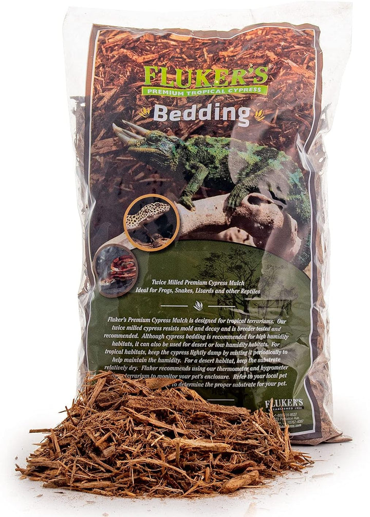 Premium Tropical Cypress Bedding for Reptiles, 5 QT