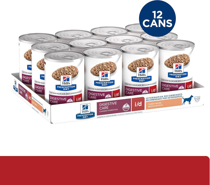 I/D Digestive Care with Turkey Canned Dog Food, Veterinary Diet, 13 Oz., 12-Pack Wet Food