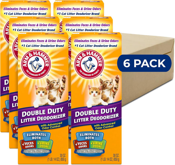 Cat Litter Deodorizer Double Duty, 30 Oz, 6 Pack