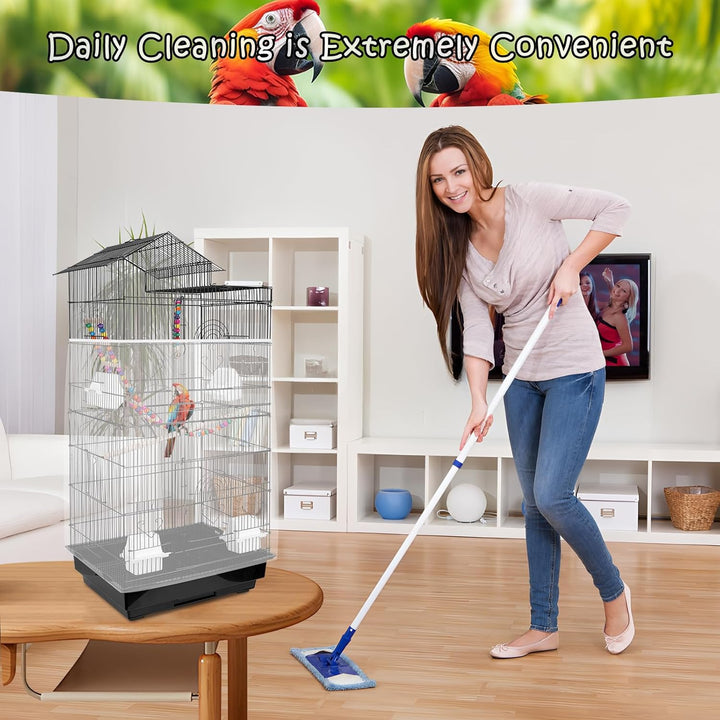 Universal Bird Cage Seed Catcher – Stretchy, Lightweight Mesh Skirt for Parrot Cages, Stops Scatter, Breathable Fabric, Adjustable & Reusable, White