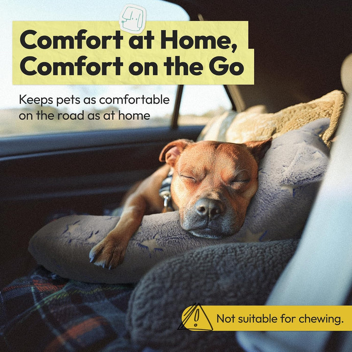 Dog Calming Pillow, Glow in the Dark Dog Put Head On, Soft Question Mark Pillows for Dogs, Kids, Adults, Washable Dog Bed Pillow, Cozy Dog Body Pillow (M Gray)