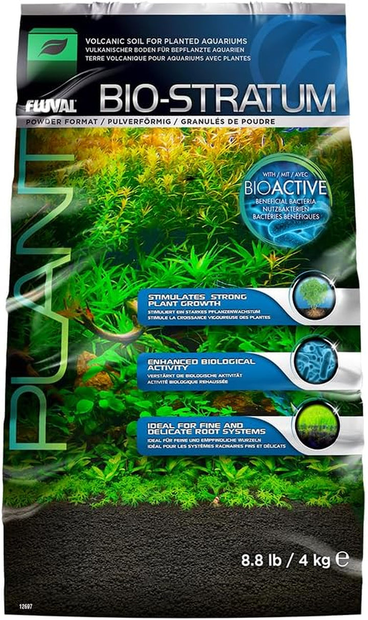 12696 Natural Mineral-Rich Volcanic Soil Bio Stratum for Planted Tanks, 4.4 Lbs. - Aquarium Substrate for Healthy Plant Development, Growth, and Color
