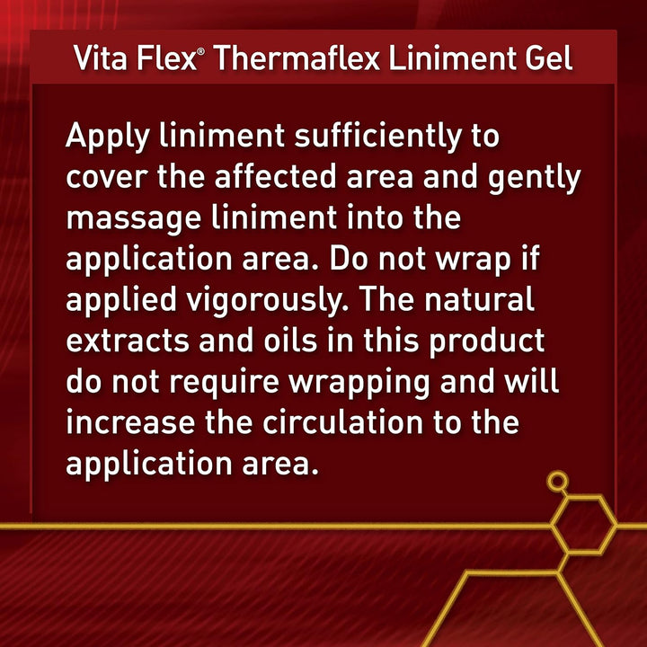 Thermaflex Liniment Gel for Sore Muscles and Joint Relief in Horses 12 Fluid Ounces