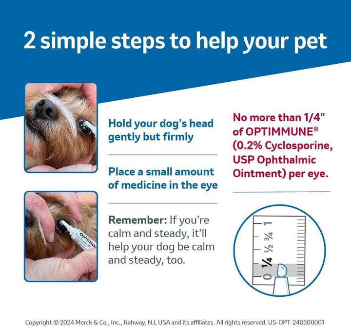 Ophthalmic Ointment, 0.2% Cyclosporine, for Dogs, 3.5Gm