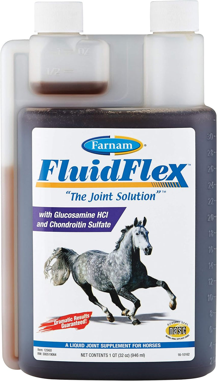 Fluidflex Liquid Joint Supplement for Horses, Helps Maintain Healthy Hip & Joint Function, 32 Ounces 32 Day Supply