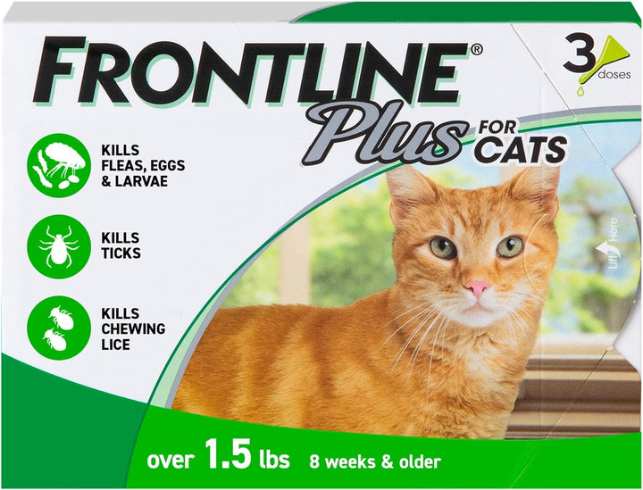 plus Flea and Tick Treatment for Cats over 1.5 Lbs. 3 Treatments