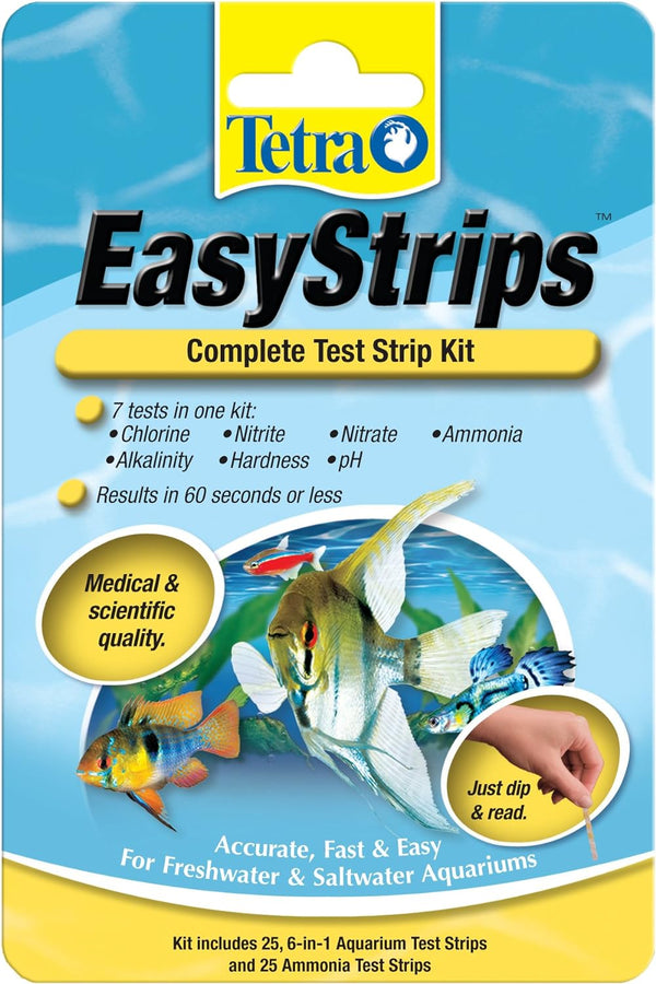 Easystrips, Complete Aquarium Test Strips, Water Testing, 25 Count