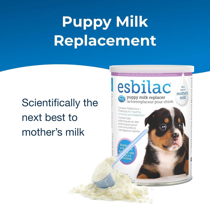 Pet-Ag Esbilac Puppy Milk Replacer Powder - 12 Oz - Powdered Puppy Formula with Prebiotics, Probiotics & Vitamins for Puppies Newborn to Six Weeks Old - Easy to Digest