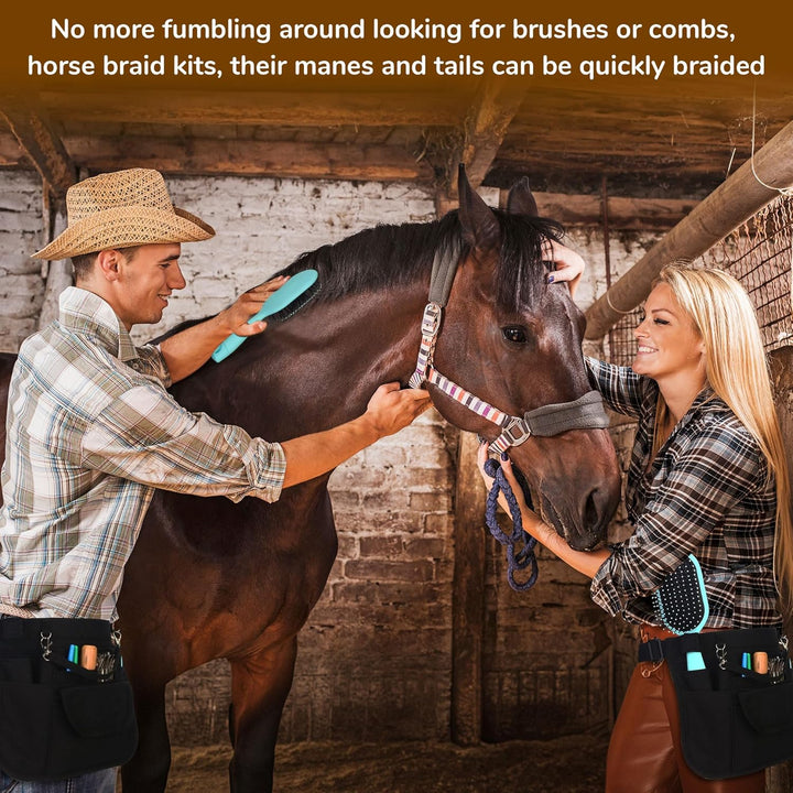 Horse Braiding Kit, Horse Mane Braiding Kit, for Horse Mane Braiding Supplies for Equestrian Show Parties