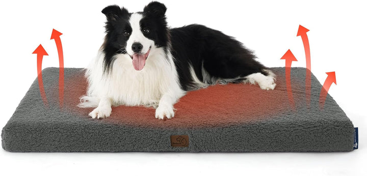 Dog Beds Large Sized Dog - Comfy Flat Pet Beds with Removable Washable Cover, Orthopedic Egg Crate Foam Puppy Mat, Suitable for Pet up to 65 Lbs
