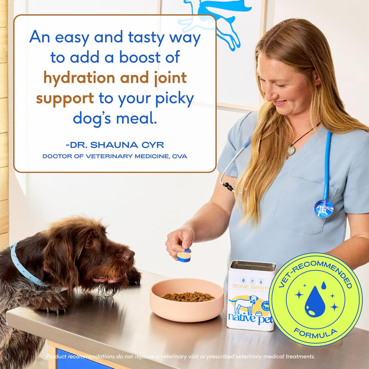 Bone Broth for Dogs - Made with Real Beef Bone Broth, Dog Food Toppers for Picky Eaters - Provides Extra Hydration & Nutrition for Joint Strength, Immunity & Heart Health-48 Scoops
