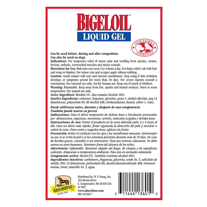 Bigeloil Liniment Gel, Refreshing Topical Rub for Sore Muscles, 14 Fluid Ounce Bottle