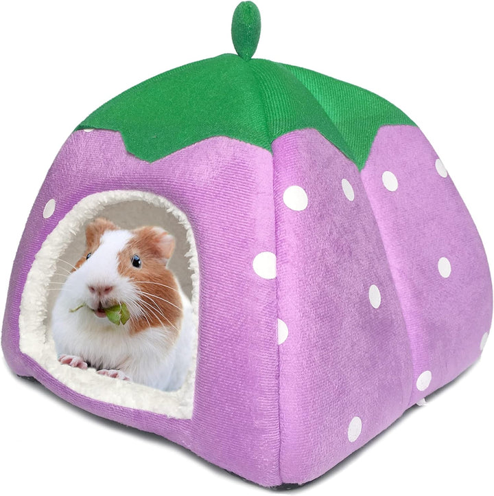 Guinea Pig Hideout Bed Rabbit House Cave Accessories Cozy Hide-Out for Bunny Hedgehog Ferret Chinchilla&Other Small Animals (Grey)
