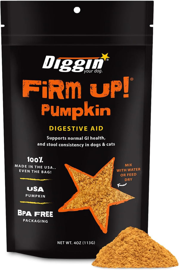 – Firm up Pumpkin for Dogs & Cats – Fiber Supplement with Pumpkin & Apple Fiber for Cat & Dog Digestive Support – Made in USA, 4 Oz
