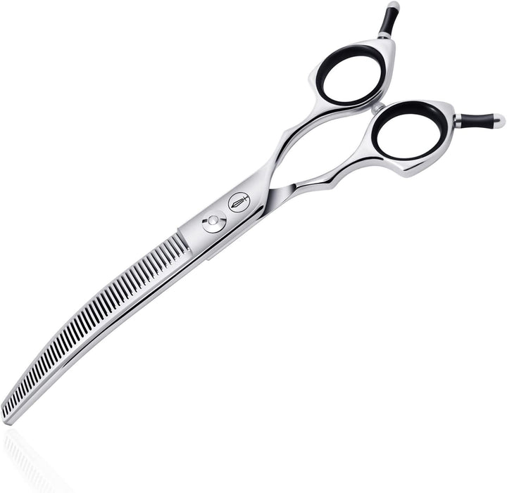 Dog Grooming Scissors, Curved Scissors for Dog Grooming, 6.5 Inch, 30 Degree of Curved Blade,Light Weight, Pet Shears for Trimming Face and Paws.