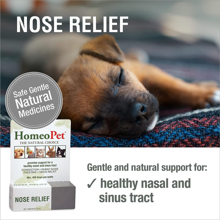 Nose Relief, Safe and Natural Sinus Supplement for Cats, Dogs, and Other Small Animals, 15 Milliliters