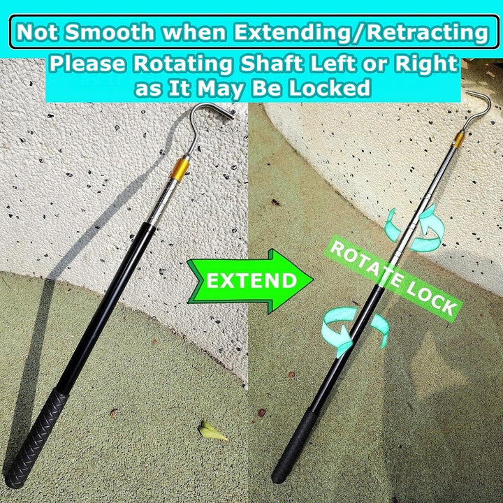 61" Snake Hook Reptile Catcher Stick Pole, Snake Handling Tool Kit for Rattlesnakes Python Copperhead Removal Catching