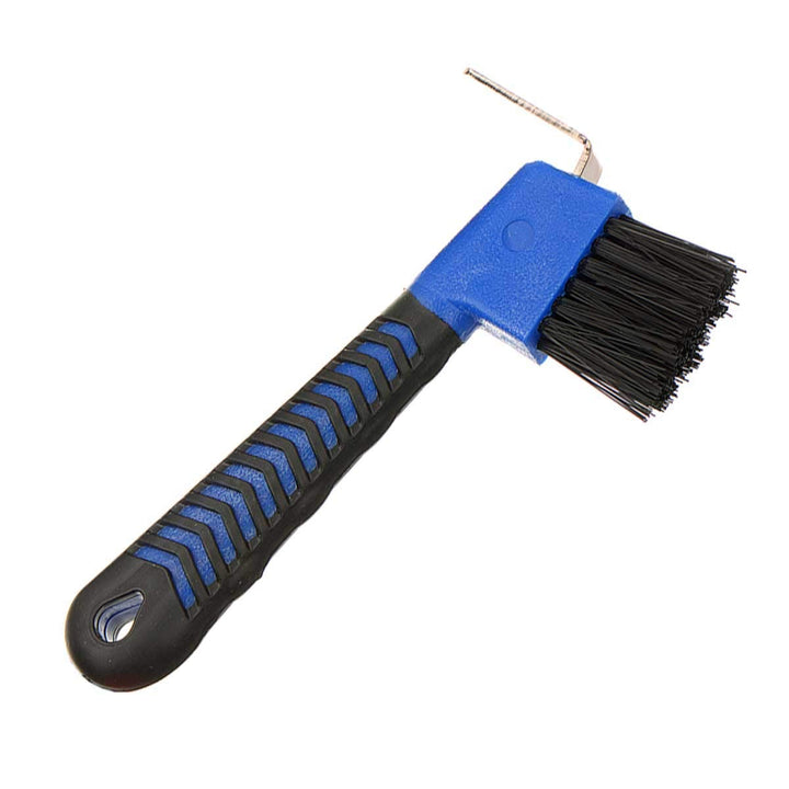 Horse Hoof Pick Brush with Soft Touch Handle (Purple)