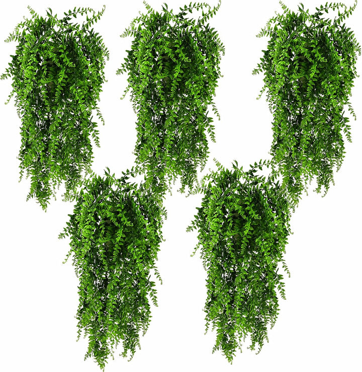 2 Pack Reptile Plants, Terrarium Hanging Plants Vines Artificial Leaves Habitat Decorations with Suction Cup for Bearded Dragon Hermit Crab Lizard Snake Geckos Chameleon