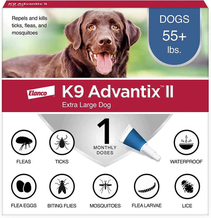 II XL Dog Vet-Recommended Flea, Tick & Mosquito Treatment & Prevention | Dogs over 55 Lbs. | 2-Mo Supply