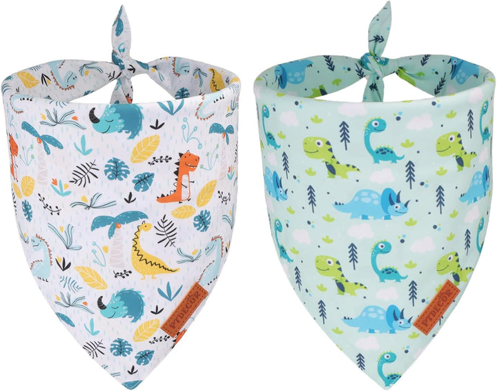 Halloween Dog Bandana, Ghost Pumpkin Design Reversible Holiday Dog Scarf, Triangle Halloween Bandanas for Medium Large Dogs Pets (Large)