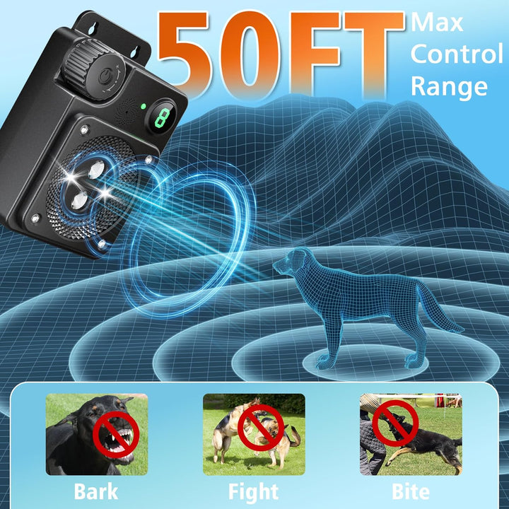 Anti Barking Devices, Ultrasonic Dog Bark Deterrent Devices, Dog Barking Deterrent Devices, Dog Barking Stopper, anti Barking Device for Dogs Long Range 50Ft, Bark Box Indoor Outdoor for Dogs Training