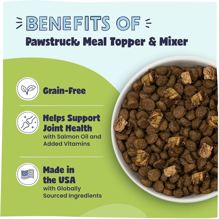 Vet Recommended Air Dried Dog Food Toppers for Picky Eaters, Made in USA with Real Chicken, Premium Meal Mix-In Kibble Enhancer, 8 Oz, Packaging May Vary