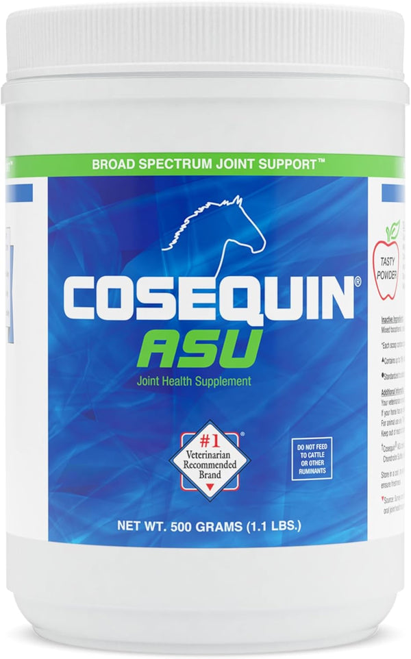 Nutramax  ASU Joint Health Supplement for Horses - Powder with Glucosamine, Chondroitin, ASU, and MSM, 500 Grams