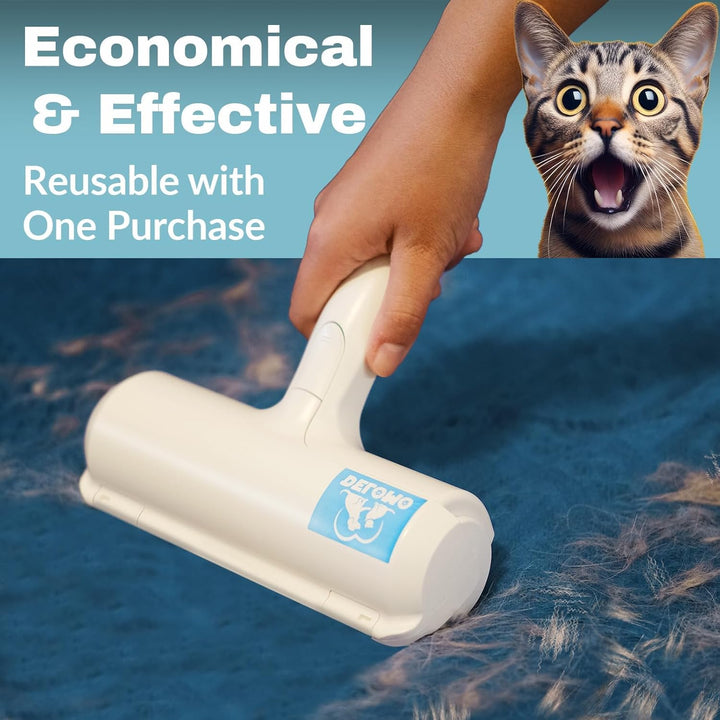 Pet Hair Removal Tool: Pet Hair Remover with Fur Bin - Reusable Lint Roller for Pet Hair - Cat and Dog Hair Remover for Couch, Furniture, Carpet, Clothes, Car Seat - Essential for Pet Owners