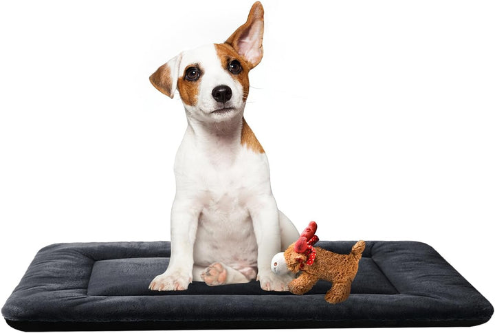 Dog Beds Crate Pad for Medium/Large Dogs Fit Metal,Ultra Soft, Washable & Anti-Slip Kennel Pad for Dogs Cozy Sleeping Mat,Gray 36Inch