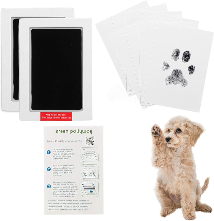 | Extra-Large Clean Touch Inkless Ink Pad for Pets | Paw/Nose Prints for Dogs & Cats Non-Toxic | Paw Print Stamp Kit | Dog Paw Print Kit | Cat Footprint Keepsake (1-Pack)