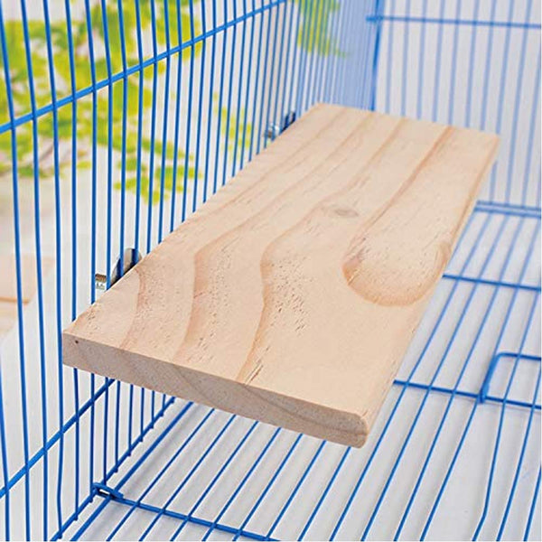 Parrot Bird Wood Perch Platform Large Stand Shelf for Birds Budgie Parakeet Cockatiel Conure Cockatoo Macaw African Grey