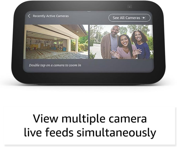 Echo Show 5, Smart Display with 2X the Bass and Clearer Sound, Charcoal
