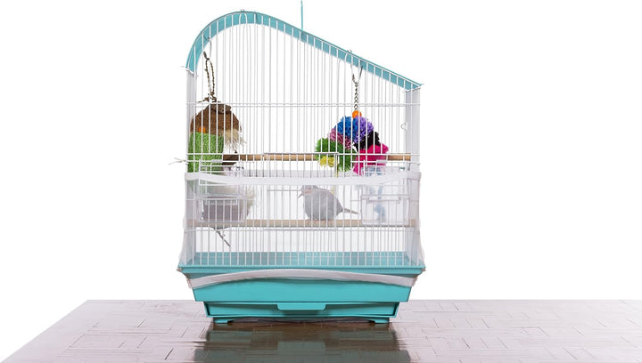 820W Mesh Bird Seed Catcher, White, Small/7"