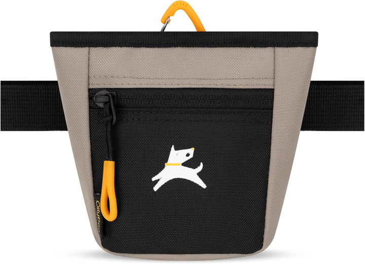 Goodie Treat Bag, Dog Treat Pouch, Waist Belt Clip for Hands-Free Training, Magnetic Closure, Dog Training and Behavior Aids, Three Ways to Wear (Raven S'25)