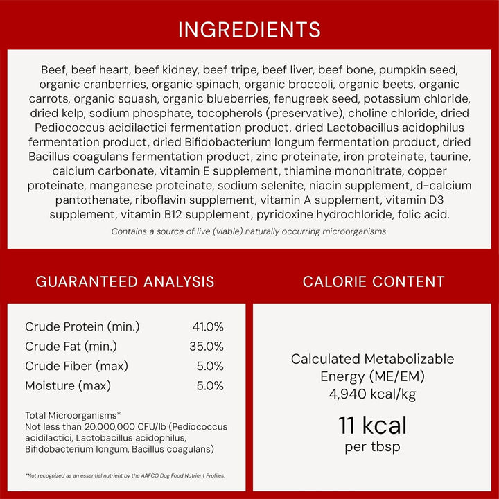 Freeze-Dried Raw Marie’S Magical Dinner Dust - - Premium Beef Dog Food Topper with Organic Fruits & Vegetables - Perfect for Picky Eaters - 7Oz