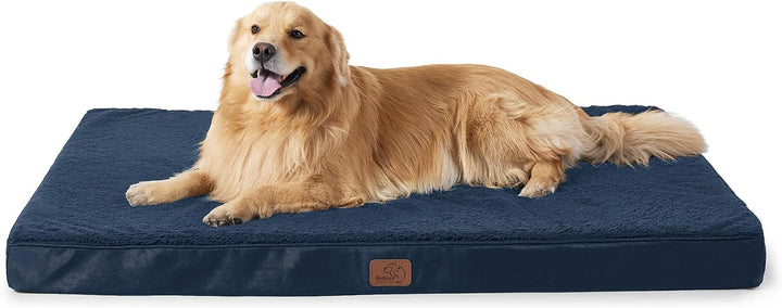 Dog Beds Large Sized Dog - Comfy Flat Pet Beds with Removable Washable Cover, Orthopedic Egg Crate Foam Puppy Mat, Suitable for Pet up to 65 Lbs