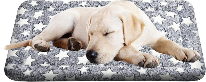 Washable Dog Bed Plush Orthopedic Outdoor Crate Mat with Non-Slip Bottom,Luxe Soft Kennel Pad for Pets, Cozy Cage Cushion & Pet Sleeping Mattress Large Sized,Medium,Small Dogs,24 X 18 Inch,Gray