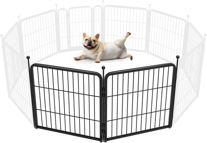 Rollick Unleashed Dog Playpen for Indoor, Yard, RV Camping, 24 Inch 8 Panels for Small and Puppy Dogs, Black│Patented