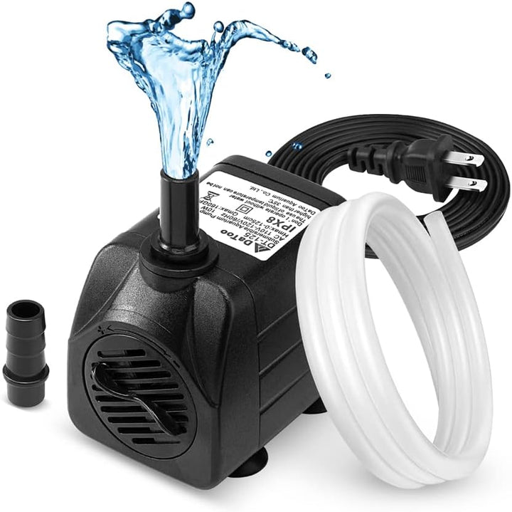 50GPH 3W Small Submersible Water Pump Mini Fountain Pump Ultra Quiet for Aquarium Fish Tank Pond Statuary Hydroponics